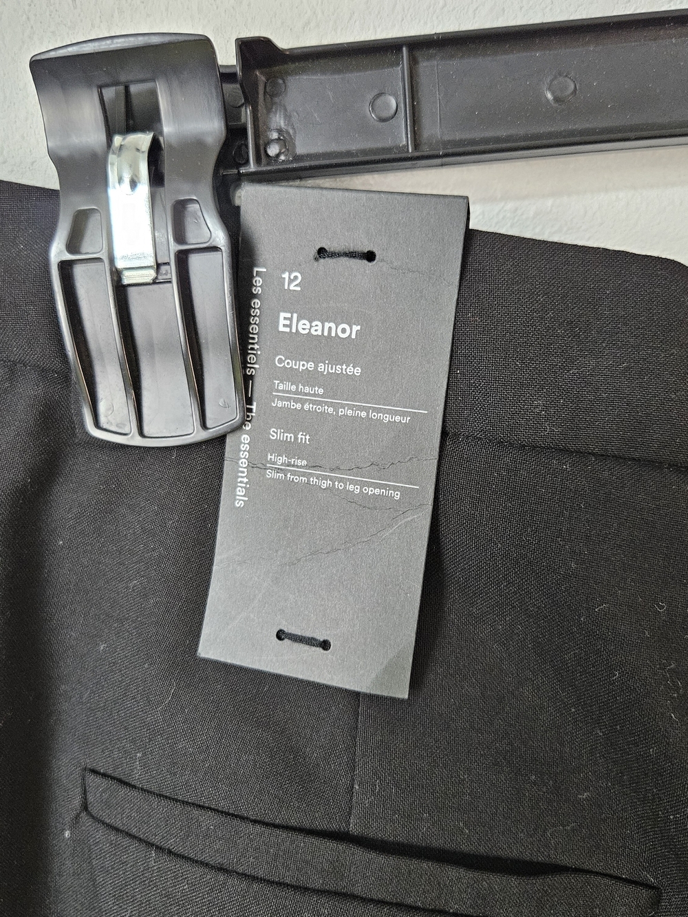 Frank and Oak Women's Dress Pant Size 12 Eleanor Slim Fit High Rise New Black - Picture 5 of 9